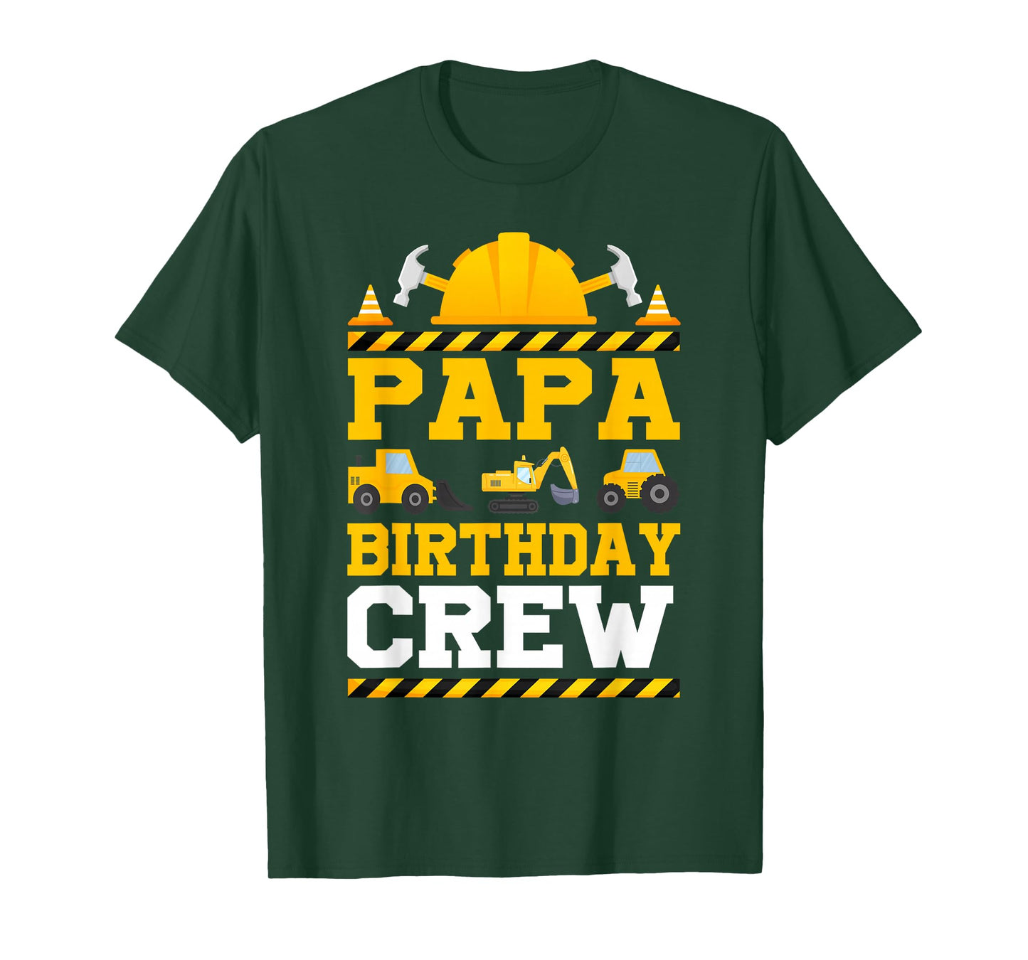 Papa Birthday Crew Matching Construction Crew T-Shirt