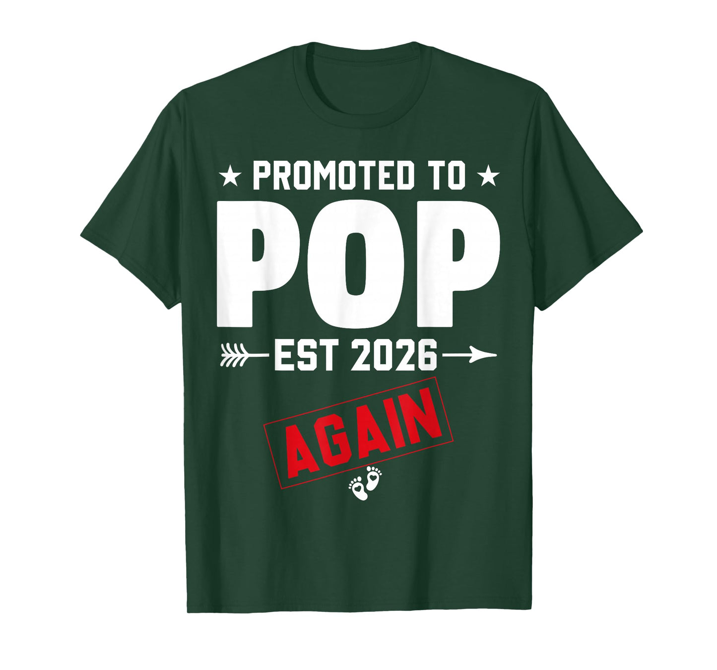 Promoted to Pop Again 2026 Baby Announcement New Grandparent T-Shirt
