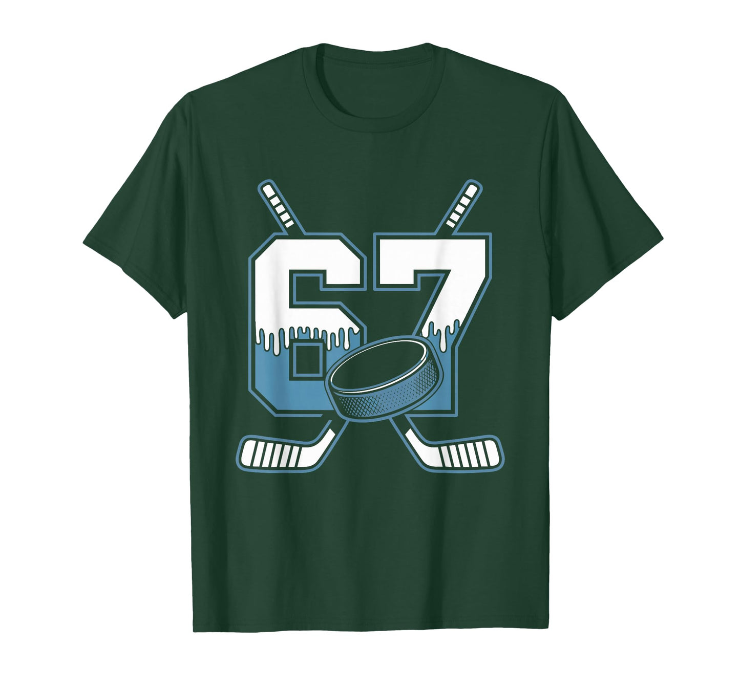 Hockey 67 Six Seven Alpha Slang 6 7 Meme Kids Teachers Boy T-Shirt