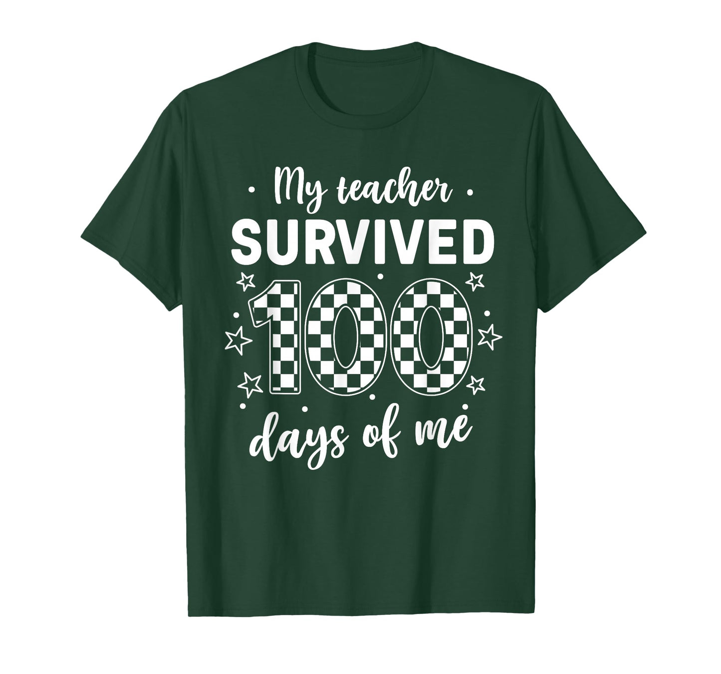 Funny School My Teachers Survived 100 Days of Me Student Kid T-Shirt