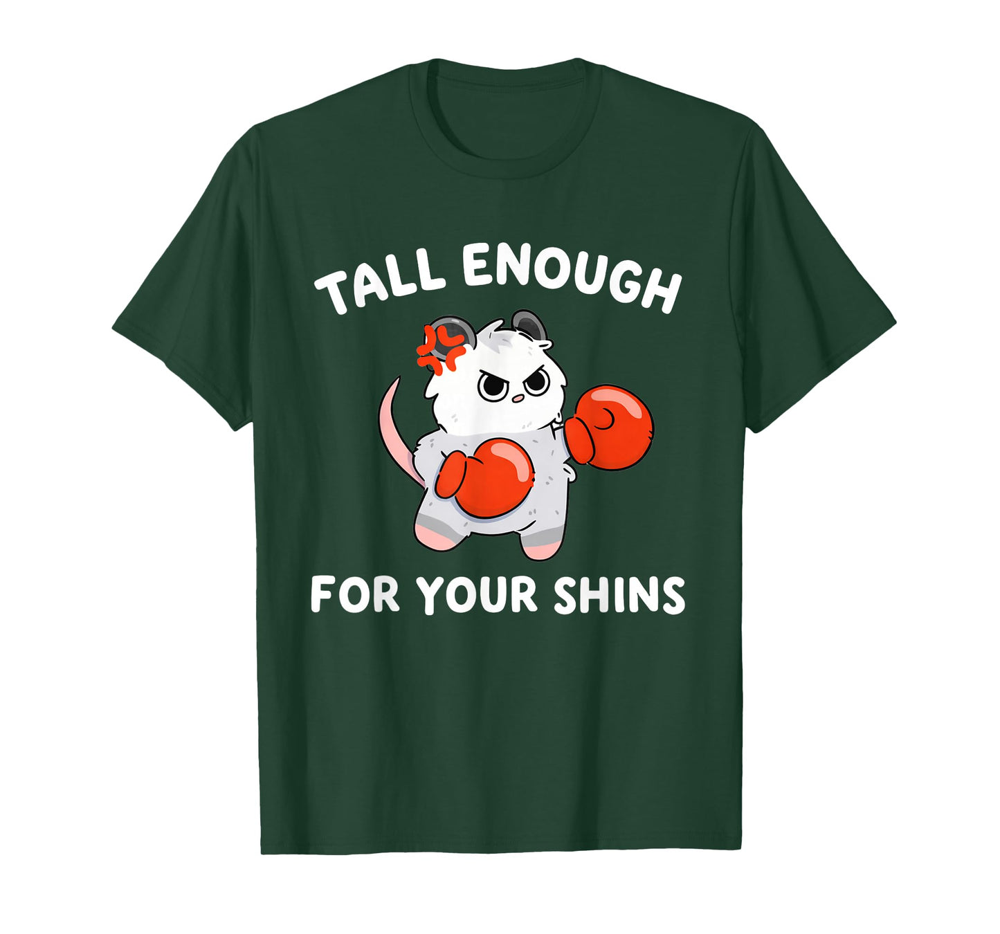 Tall Enough for Your Shins Funny Boxing Cat T-Shirt