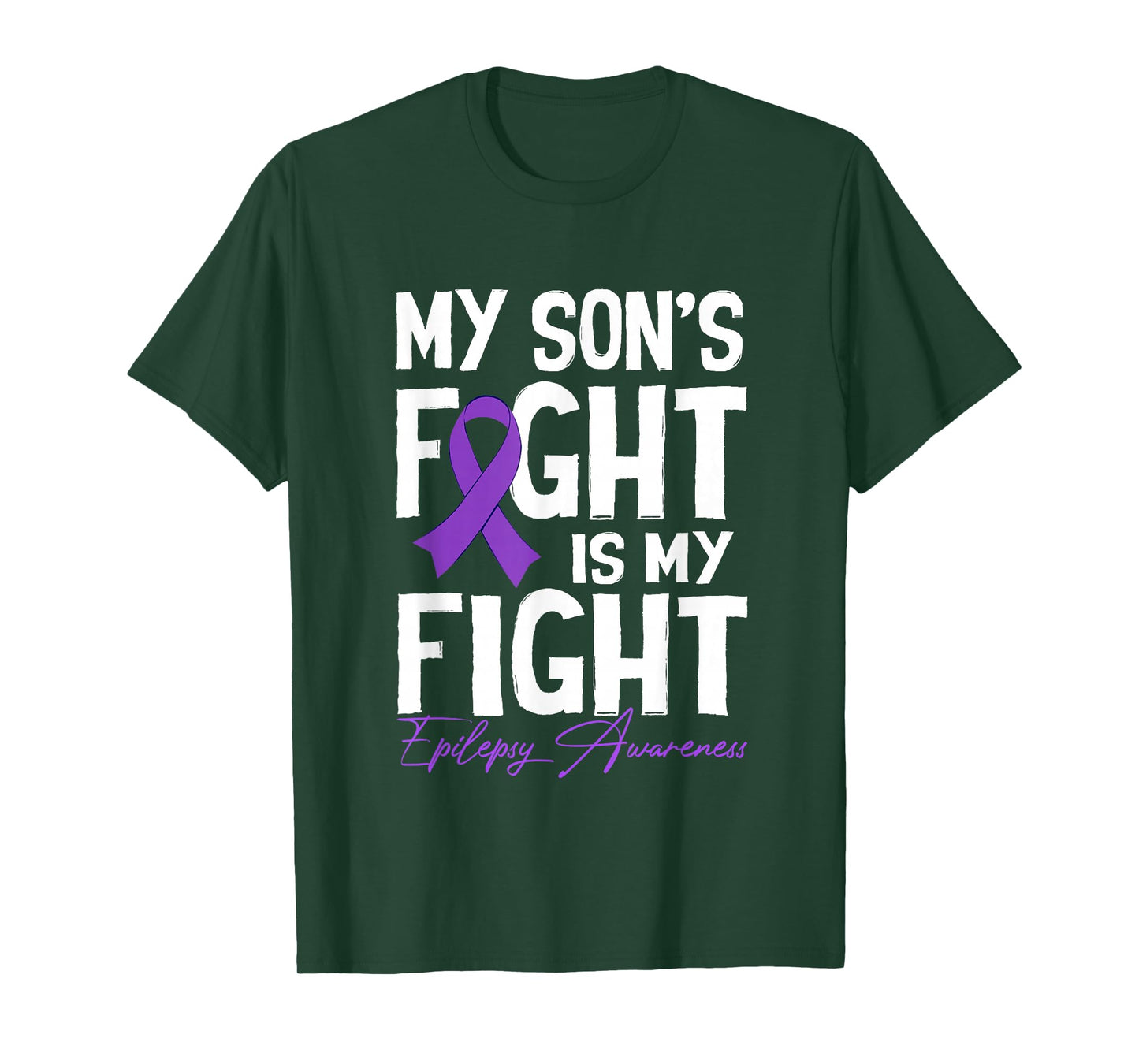 Son's Fight-is-My-Fight Purple Epilepsy Awareness Mom Dad T-Shirt