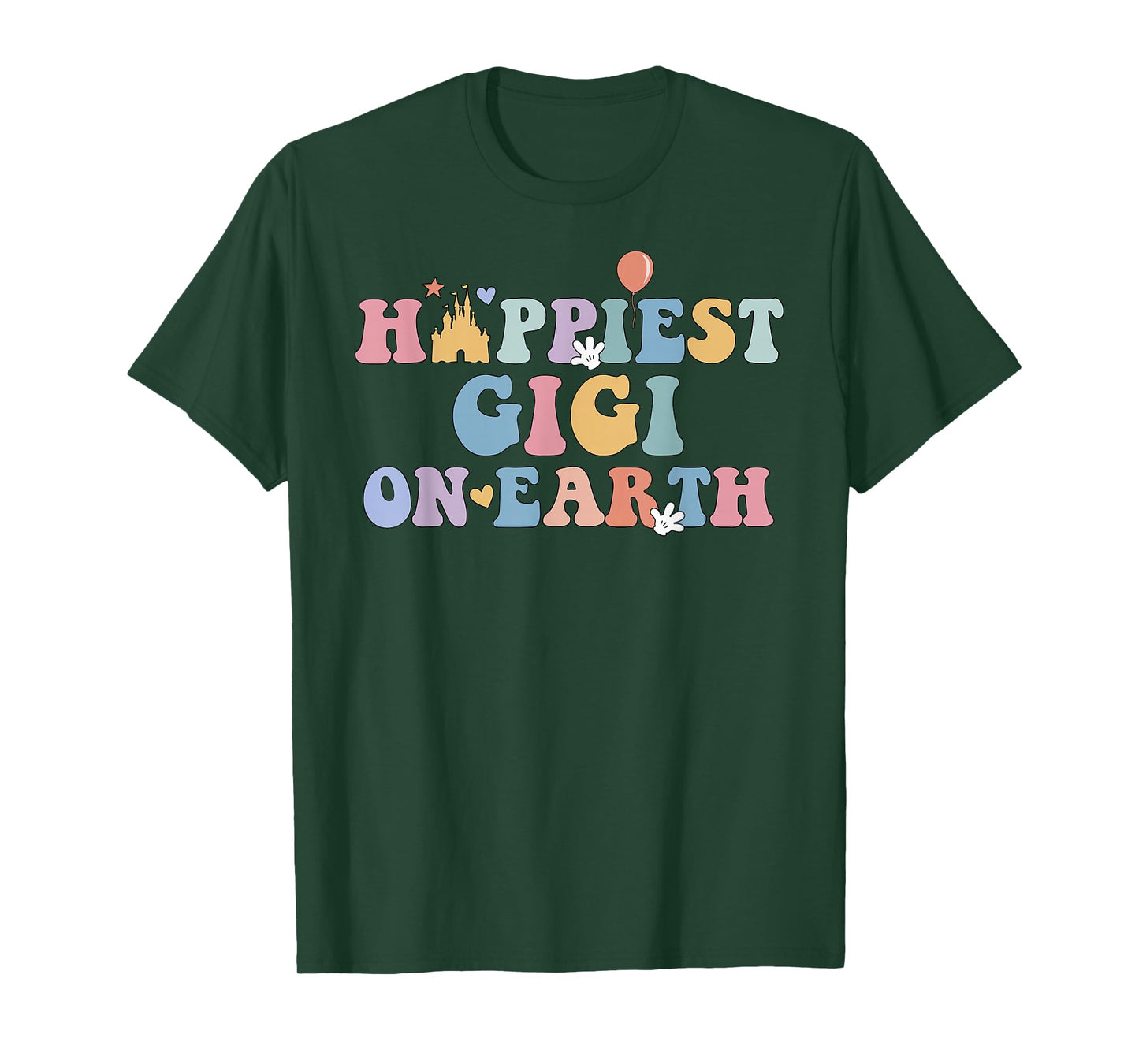 Happiest Gigi On Earth Happiest Grandma Matching Family Trip T-Shirt