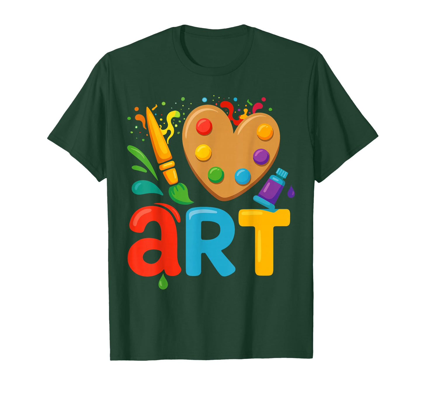 Colourful Art Painter Palette Kids & Teachers Tee T-Shirt