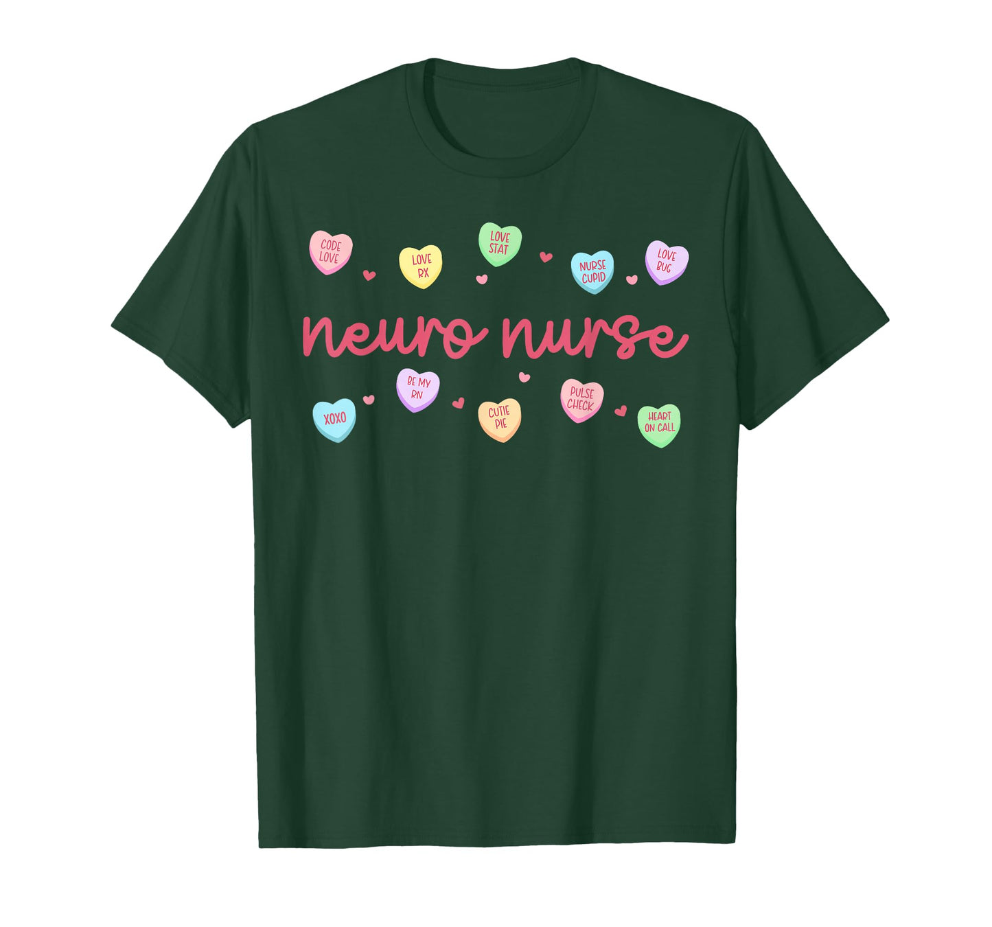 Neuro Nurse Heart Valentine Day Neuroscience Neurology Squad T-Shirt