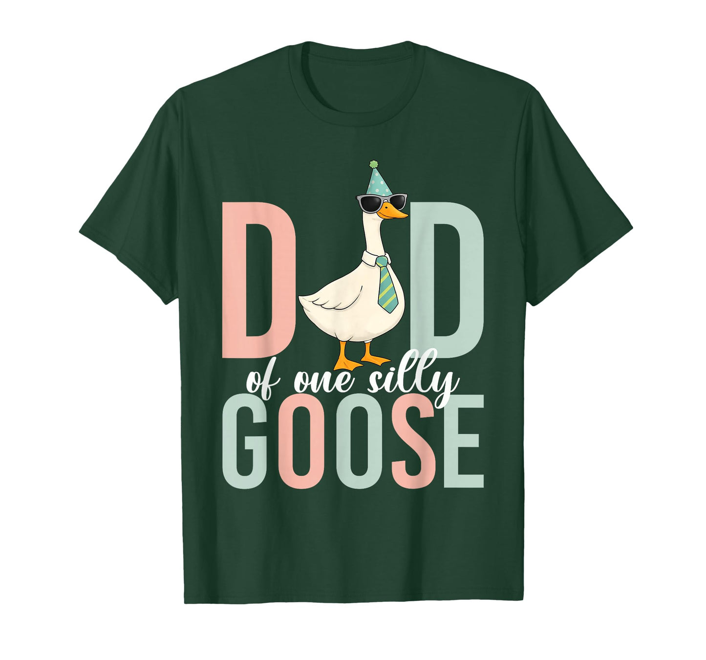 Dad of The Silly Goose First Birthday Party Family Matching T-Shirt