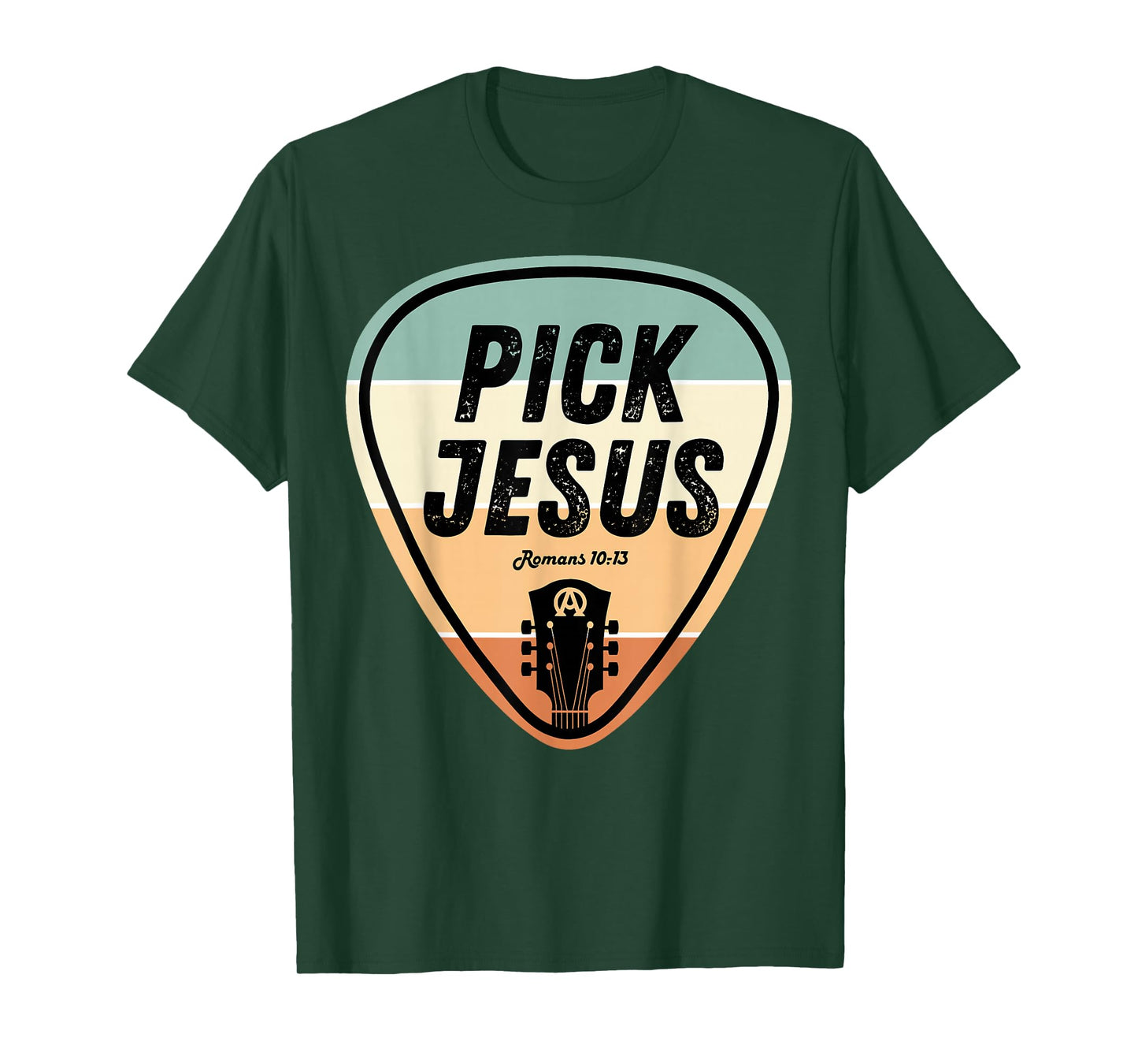 Pick Jesus Shirt Funny Christian Music Guitar Pick Men Women T-Shirt