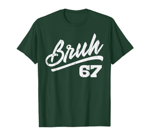 Bruh 67 Meme Funny Number 6 7 Costume Kids Youth Boys Teen T-Shirt