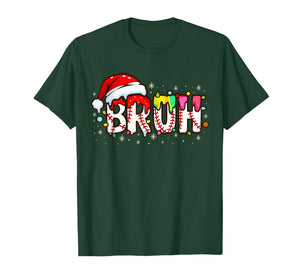 Funny Santa Bruh Baseball Christmas Xmas Meme Pajamas Family T-Shirt