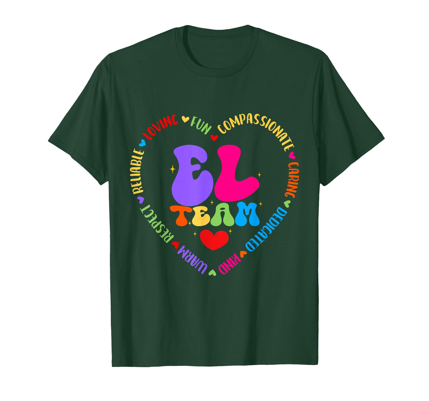 Groovy EL Team Teacher Appreciation Week Back to School T-Shirt