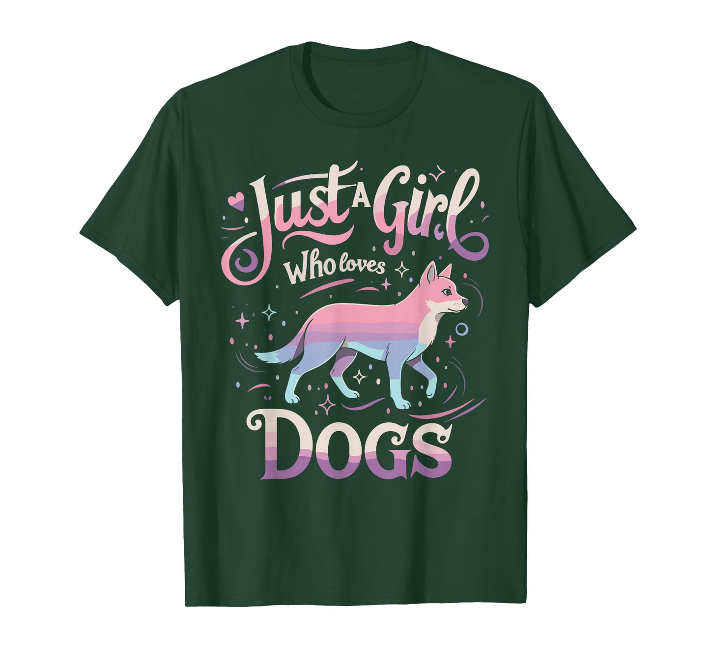 Just a Girl Who Loves Dogs Women Men Funny Lover T-Shirt T-Shirt