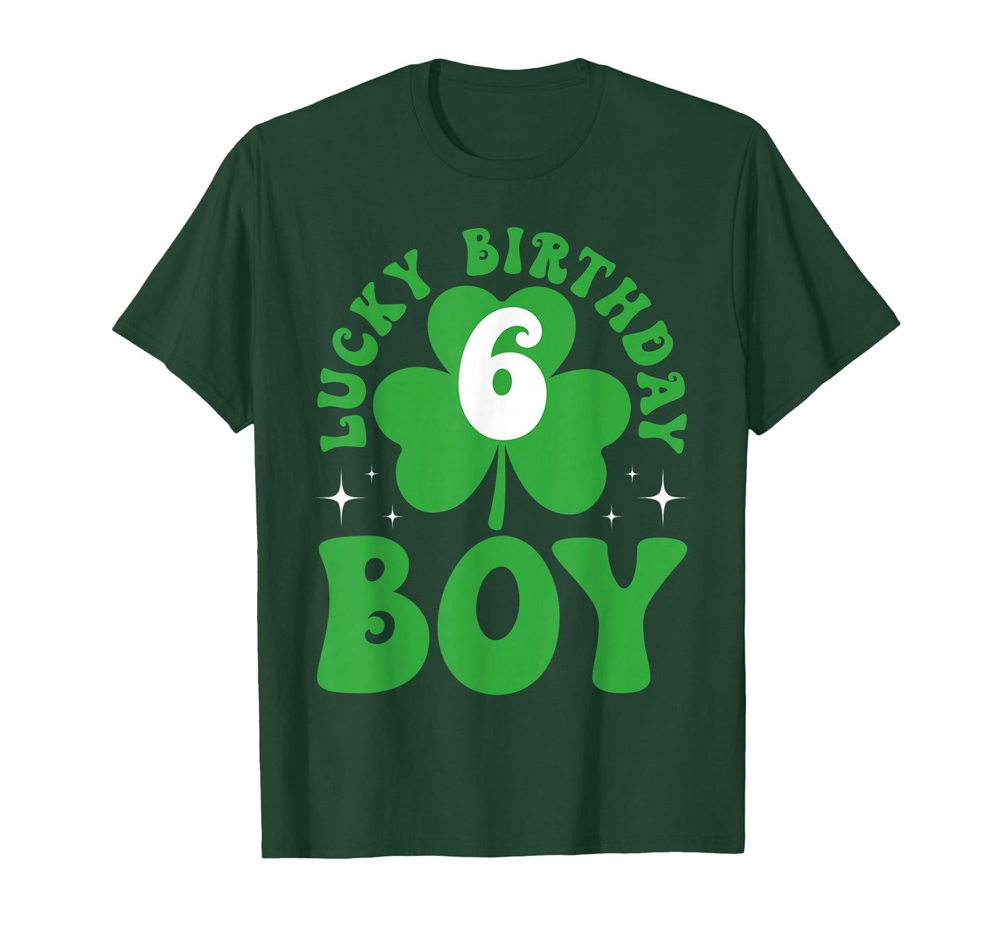 Lucky Birthday Boy 6 Years Old St Patrick's Day 6th Birthday T-Shirt