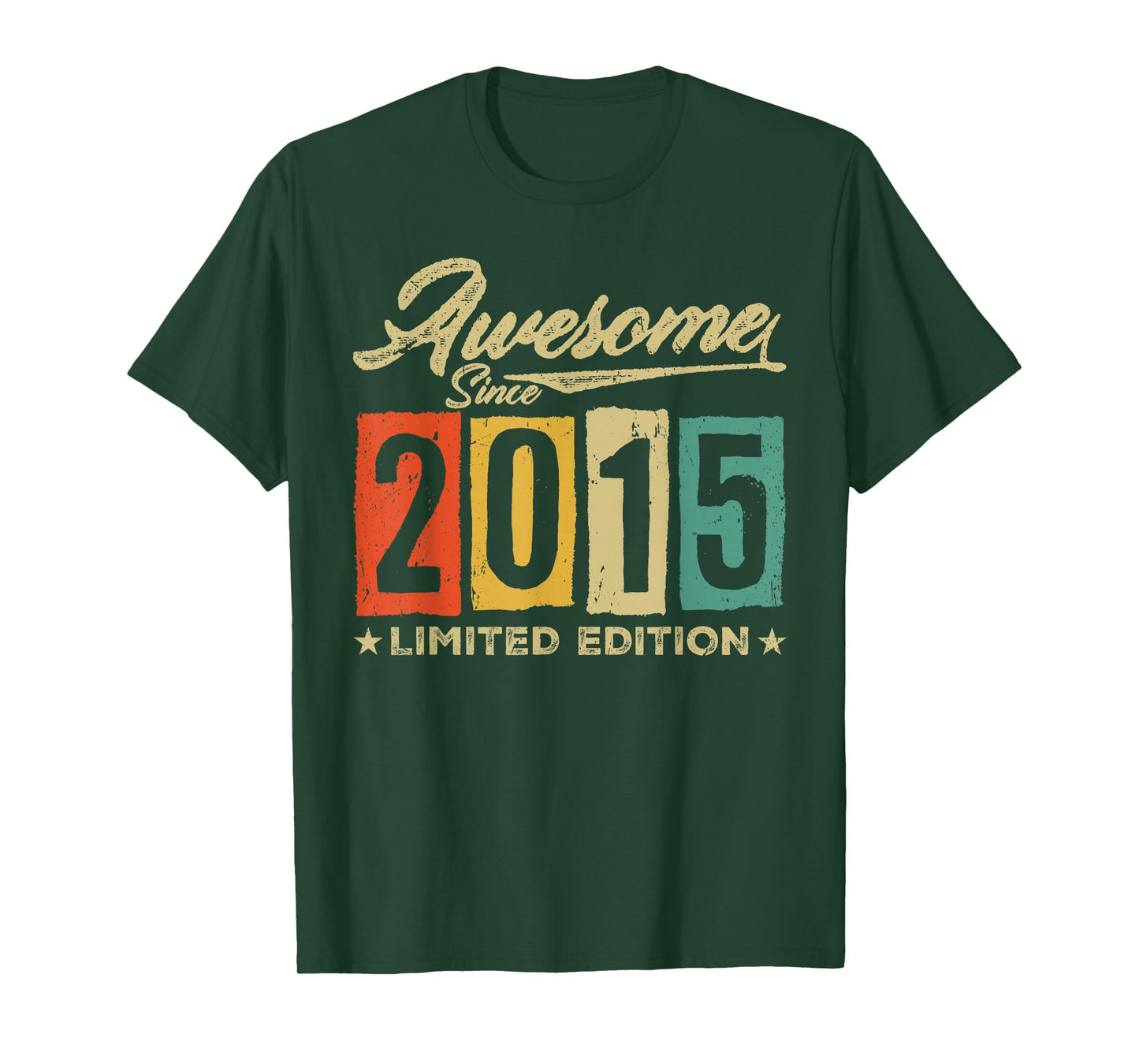 Awesome Since 2015 Limited Edition 11 Year Old 11th Birthday T-Shirt