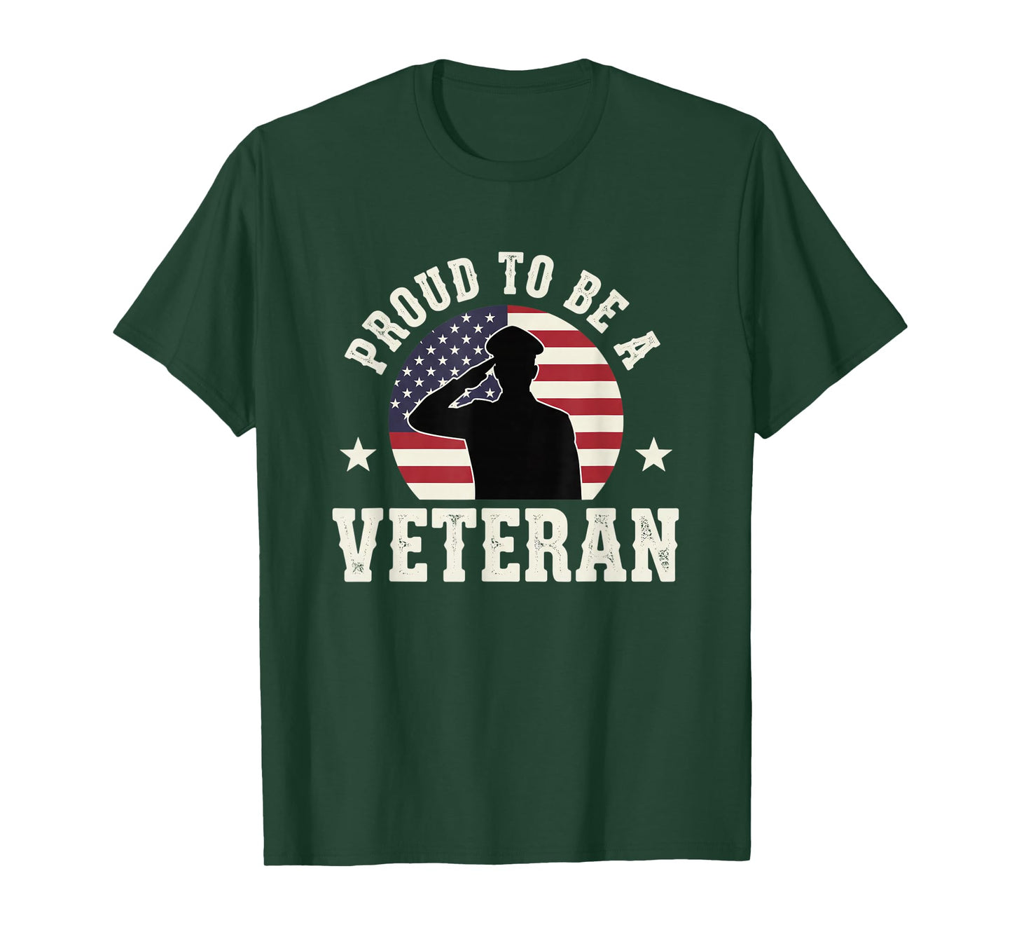 Christian Proud to Be A Veteran - American Flag Salute T-Shirt