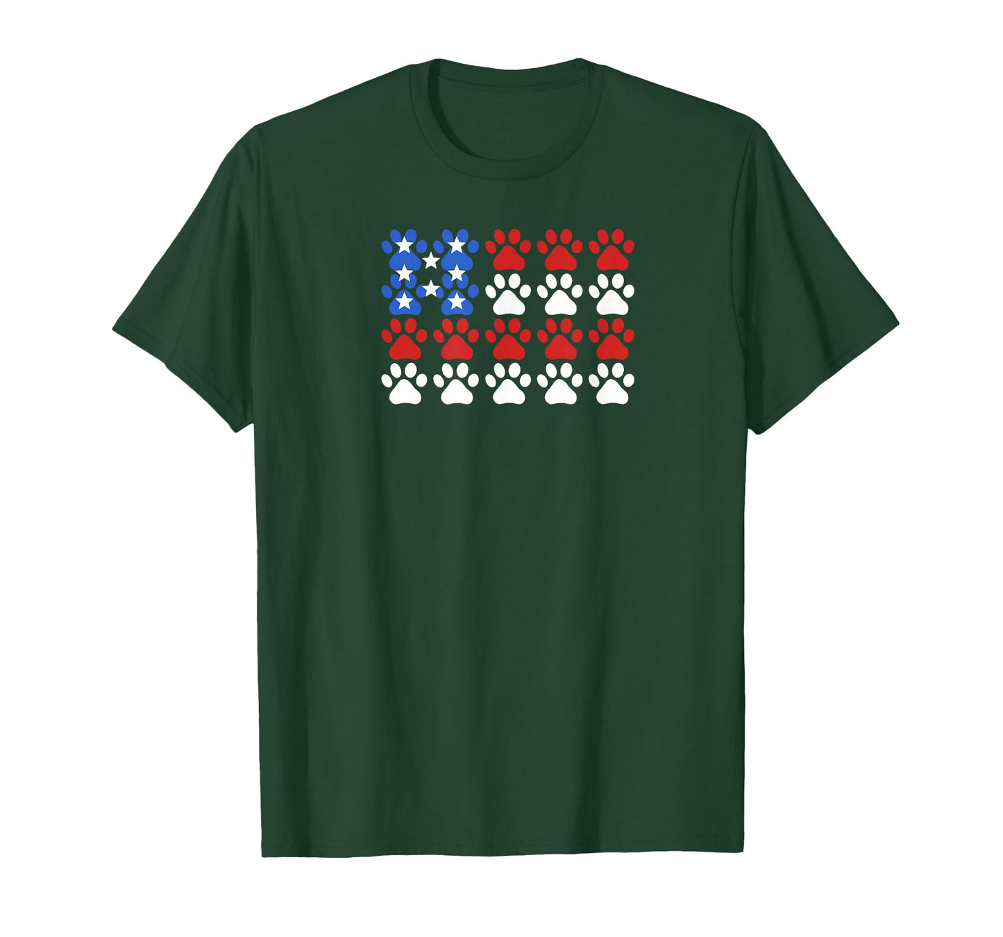 USA Paw Print Design for Dog & Cat Lovers T-Shirt