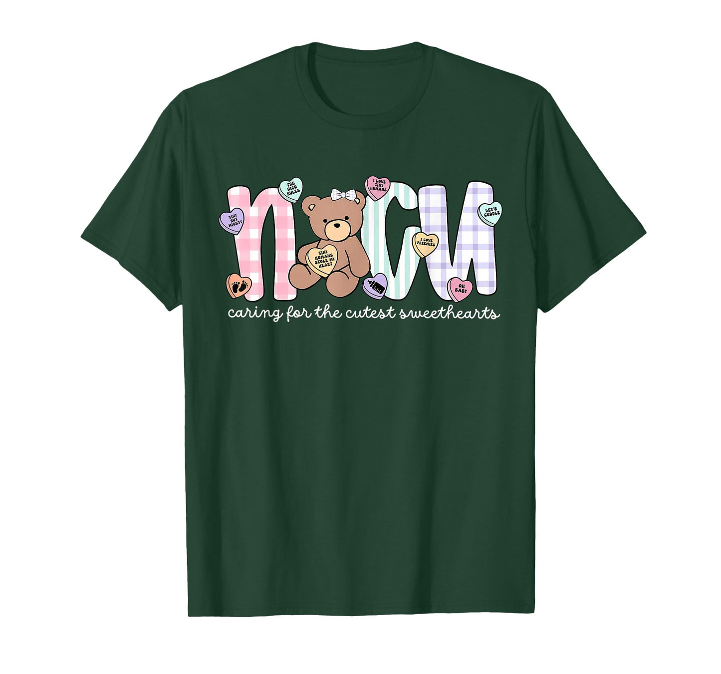 NICU Neonatal Intensive Care Unit Valentine Women Nurse T-Shirt