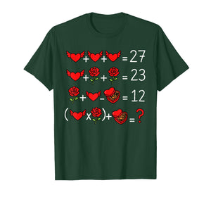Math Mathematics Geek Funny Valentines Day Teacher Mens Boys T-Shirt