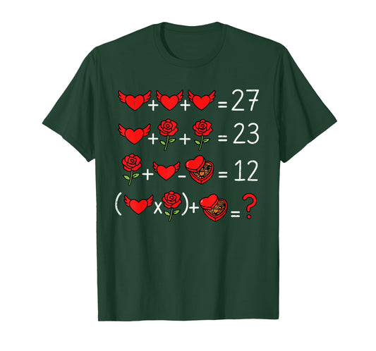 Math Mathematics Geek Funny Valentines Day Teacher Mens Boys T-Shirt