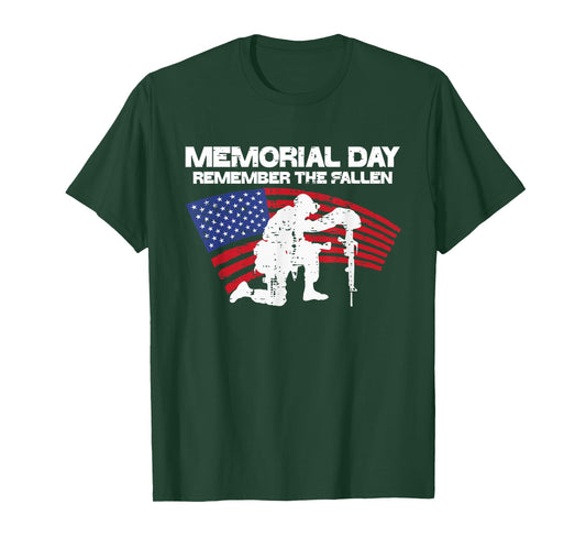Memorial Day Remember The Fallen Veteran Military Vintage T-Shirt