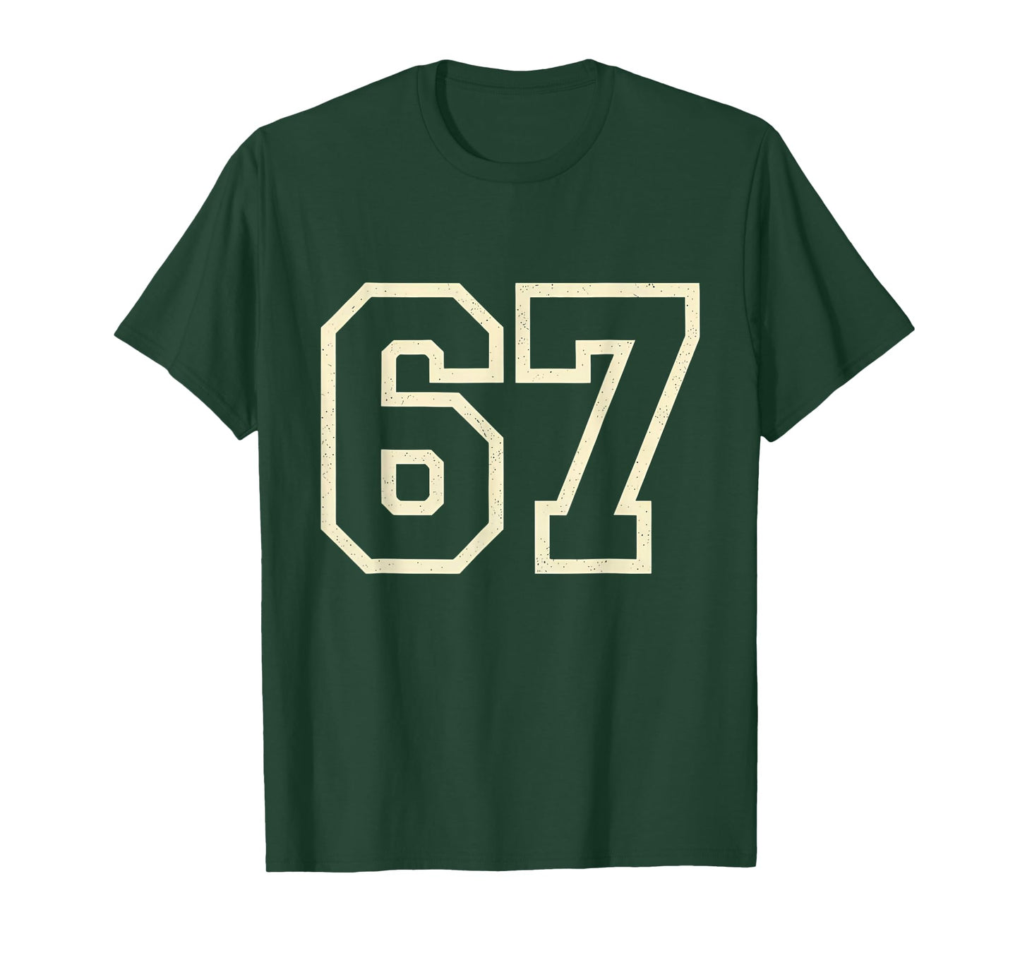 Vintage Six Seven Funny 67 Meme Retro 6 7 Number T-Shirt