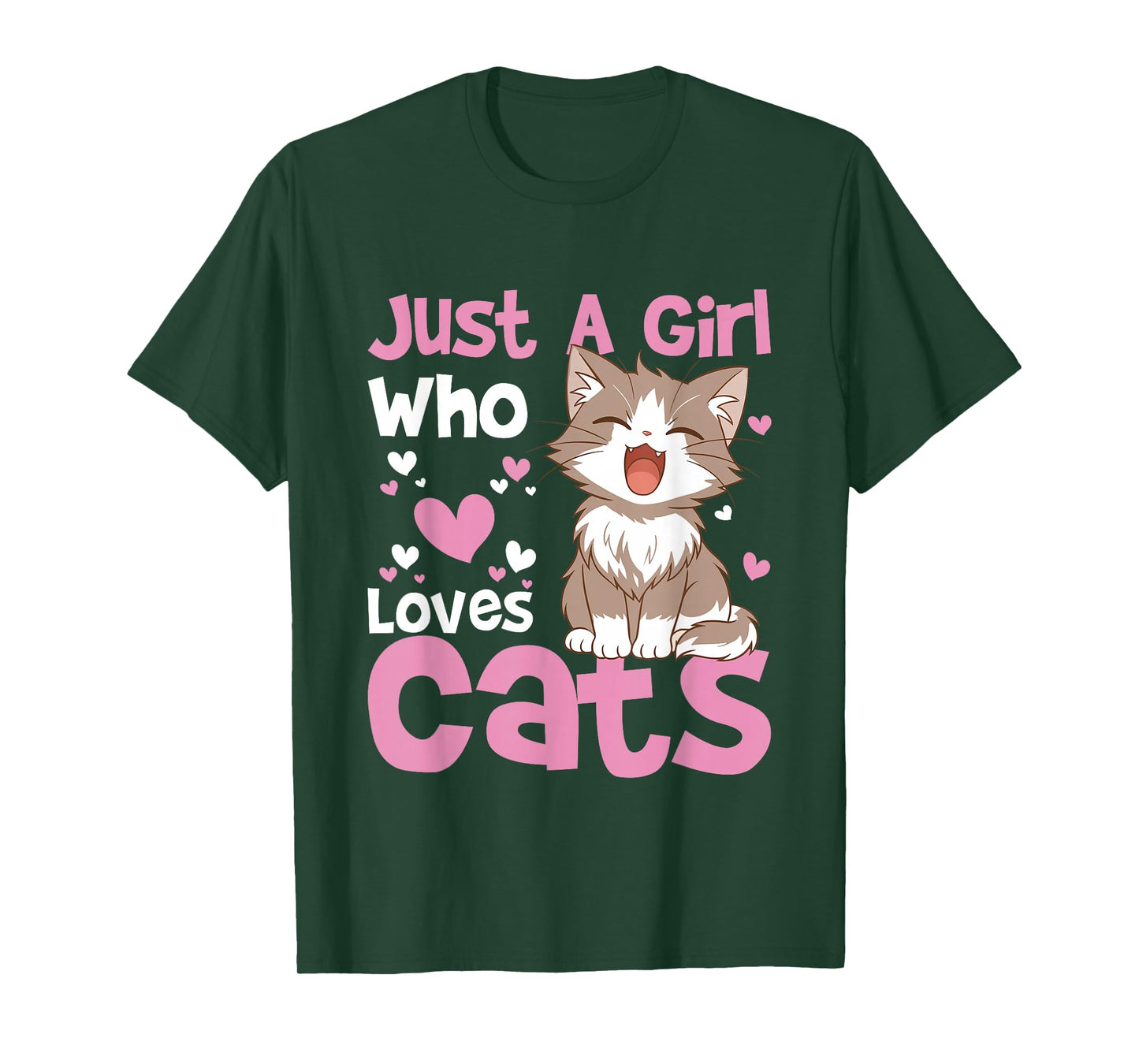Just A Girl Who Loves Cats Cute Cat Lover Design mom T-Shirt