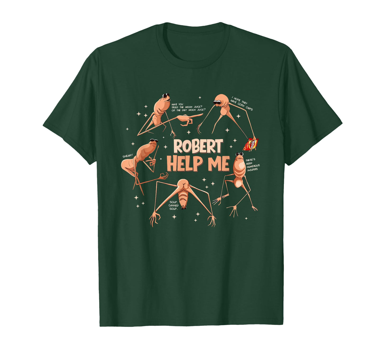 Funny Marcus The Worm Robert Help Me Meme T-Shirt