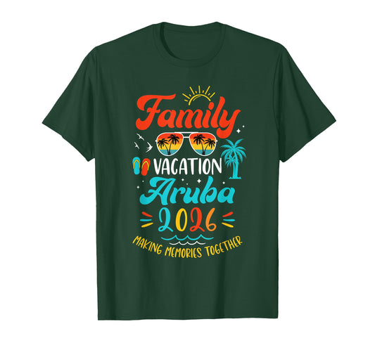 Family Vacation 2026 Aruba Matching Summer Vacation T-Shirt