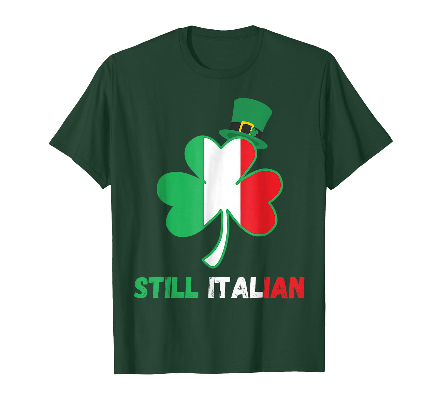 Still Italian Shamrock St Patricks Day Italy Flag T-Shirt