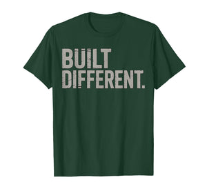 Built Different Gym Fitness Motivational Quote T-Shirt