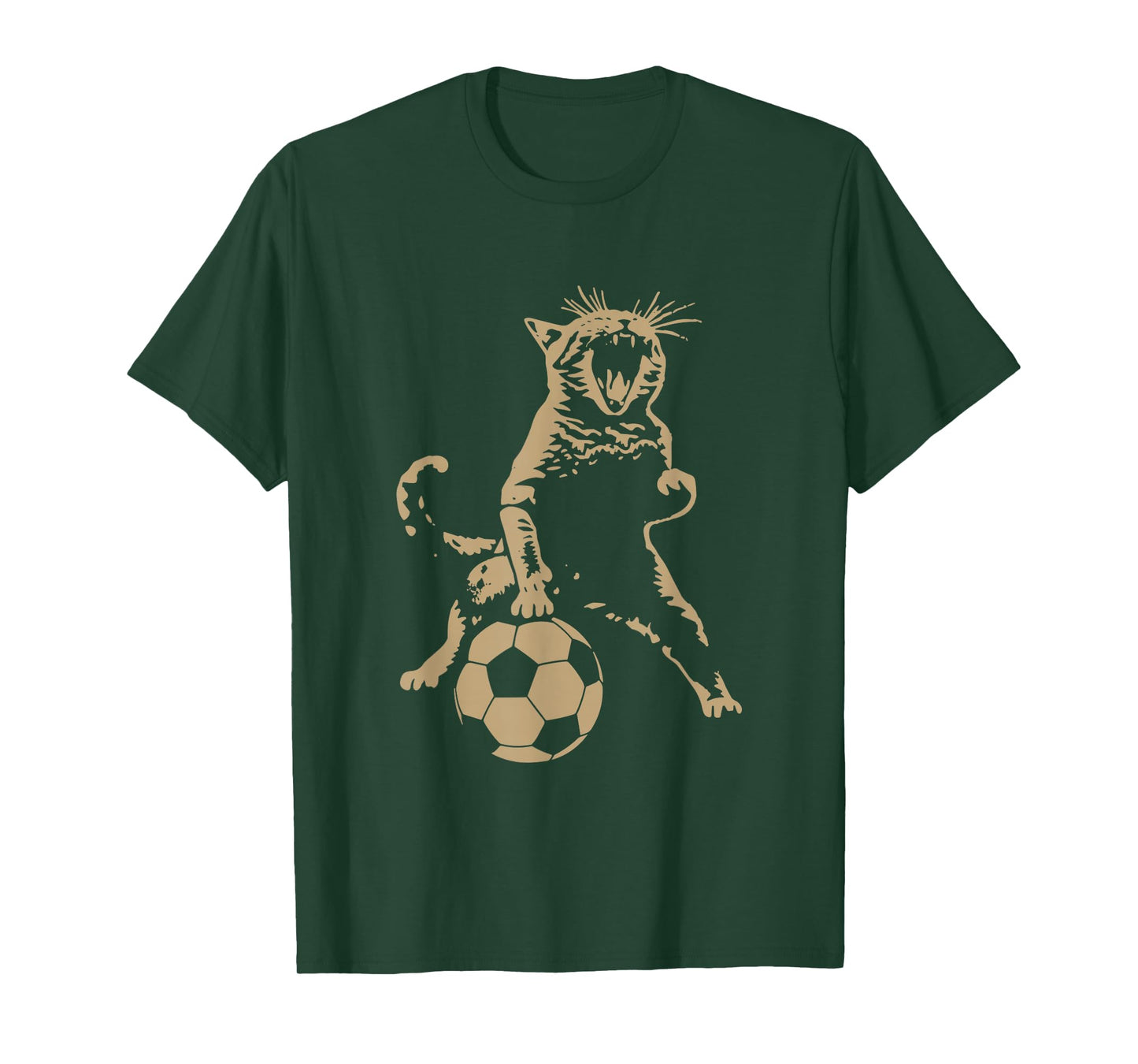 Funny Cat Playing Soccer T-Shirt