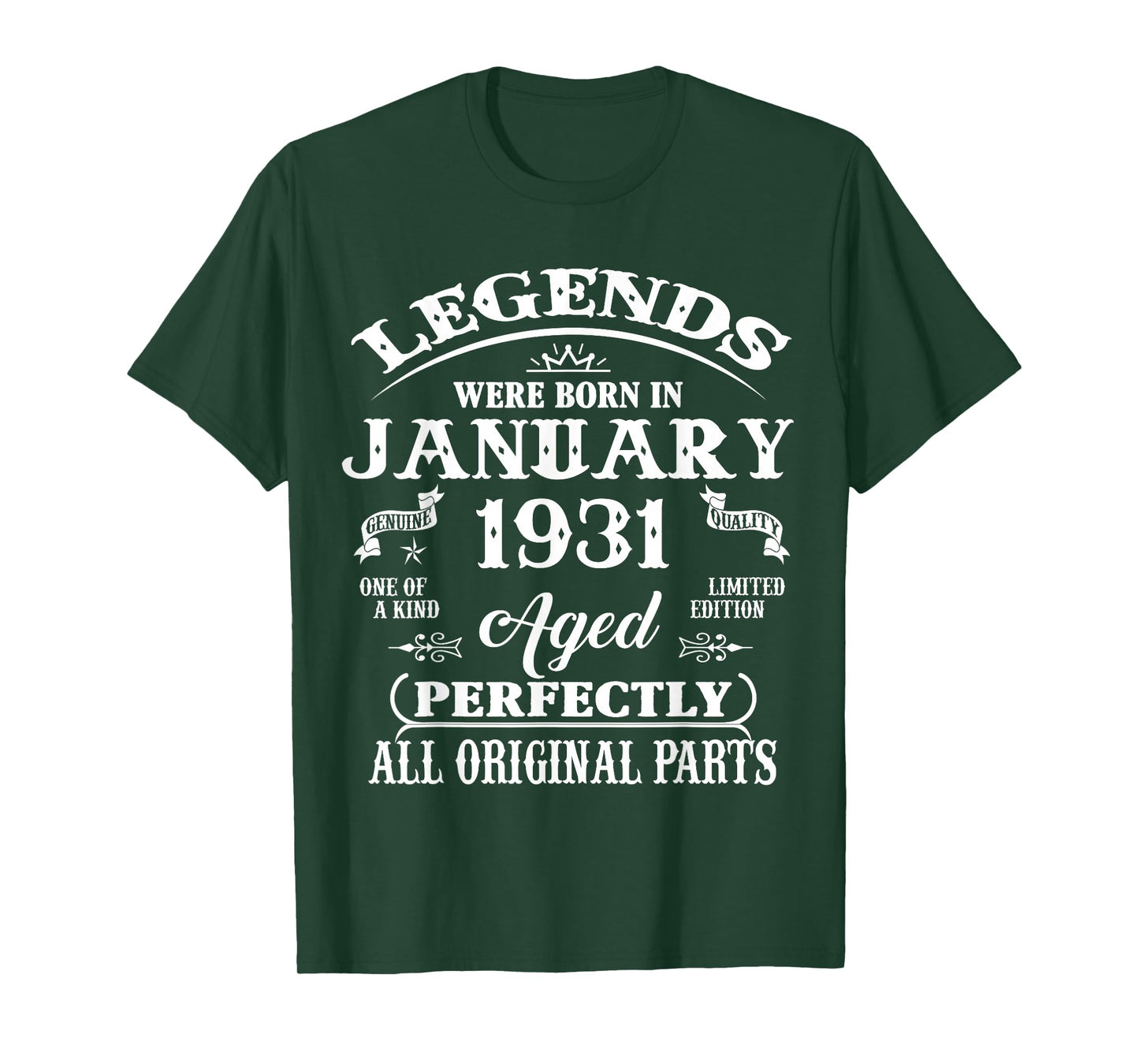 95th Birthday Gift Legend Born in January 1931 95 Yrs Old T-Shirt