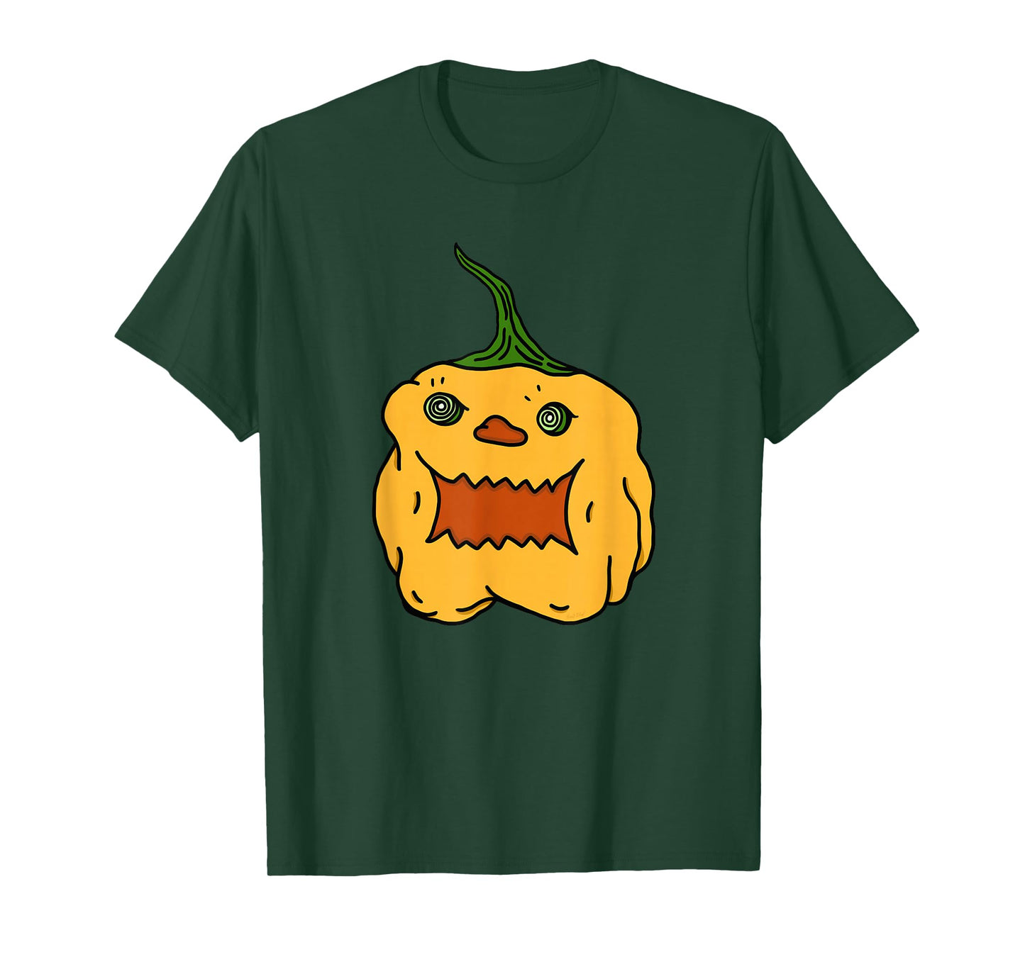 The Hungry Pumpkin Cute and Silly Halloween Comic Character T-Shirt