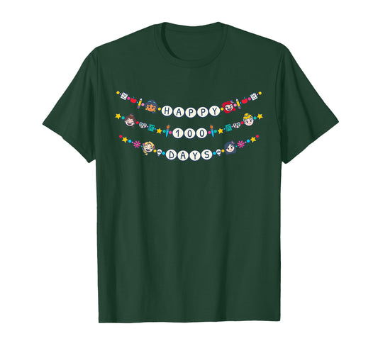 Disney Princess Happy 100 Days of School 100th Day Bracelets T-Shirt