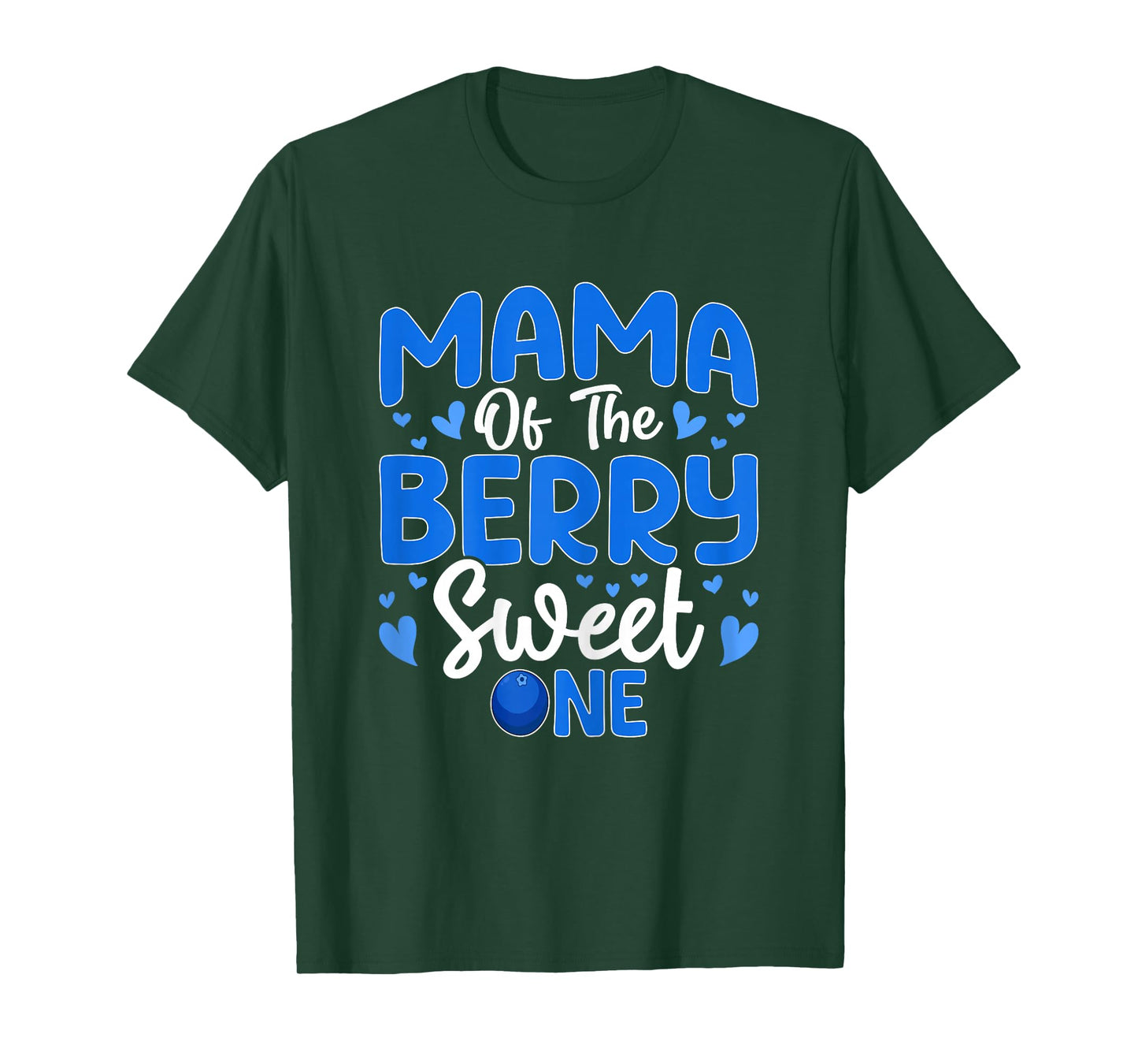 Mama of The Berry Sweet One - Blueberry Mom 1st Birthday T-Shirt