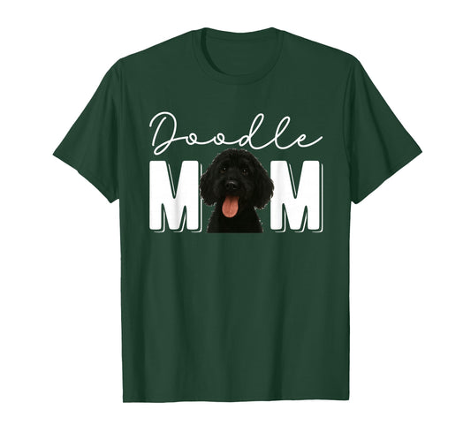 Black Doodle Mom Black Goldendoodle Owner Black Doodle Lover T-Shirt