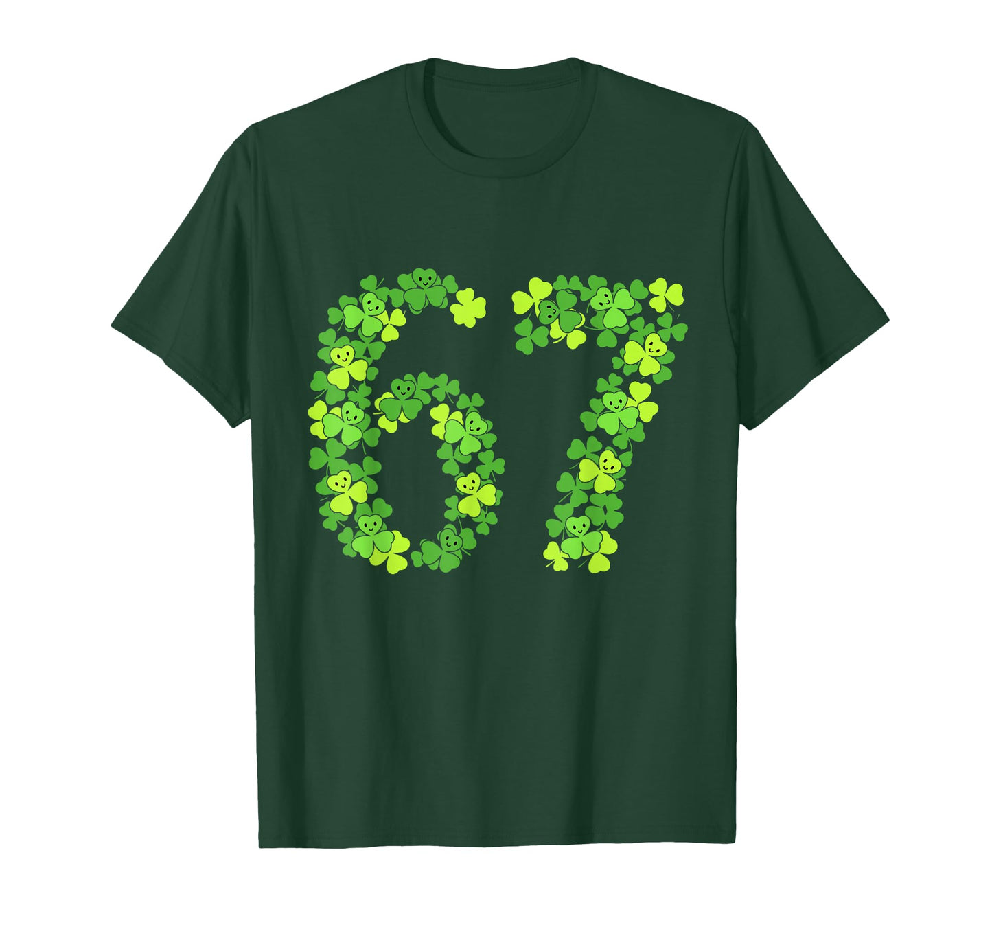 st Patricks Day 67 Shamrock six Seven 6 7 Meme Kids 67 Boys T-Shirt