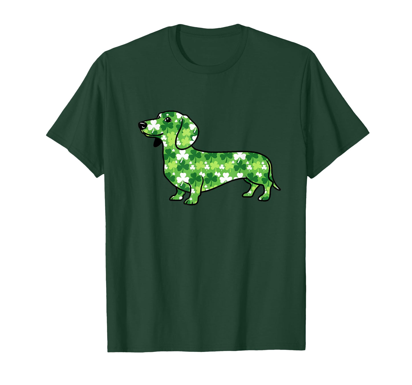 Dachshund Shamrock St Patricks Day Funny Dog T-Shirt