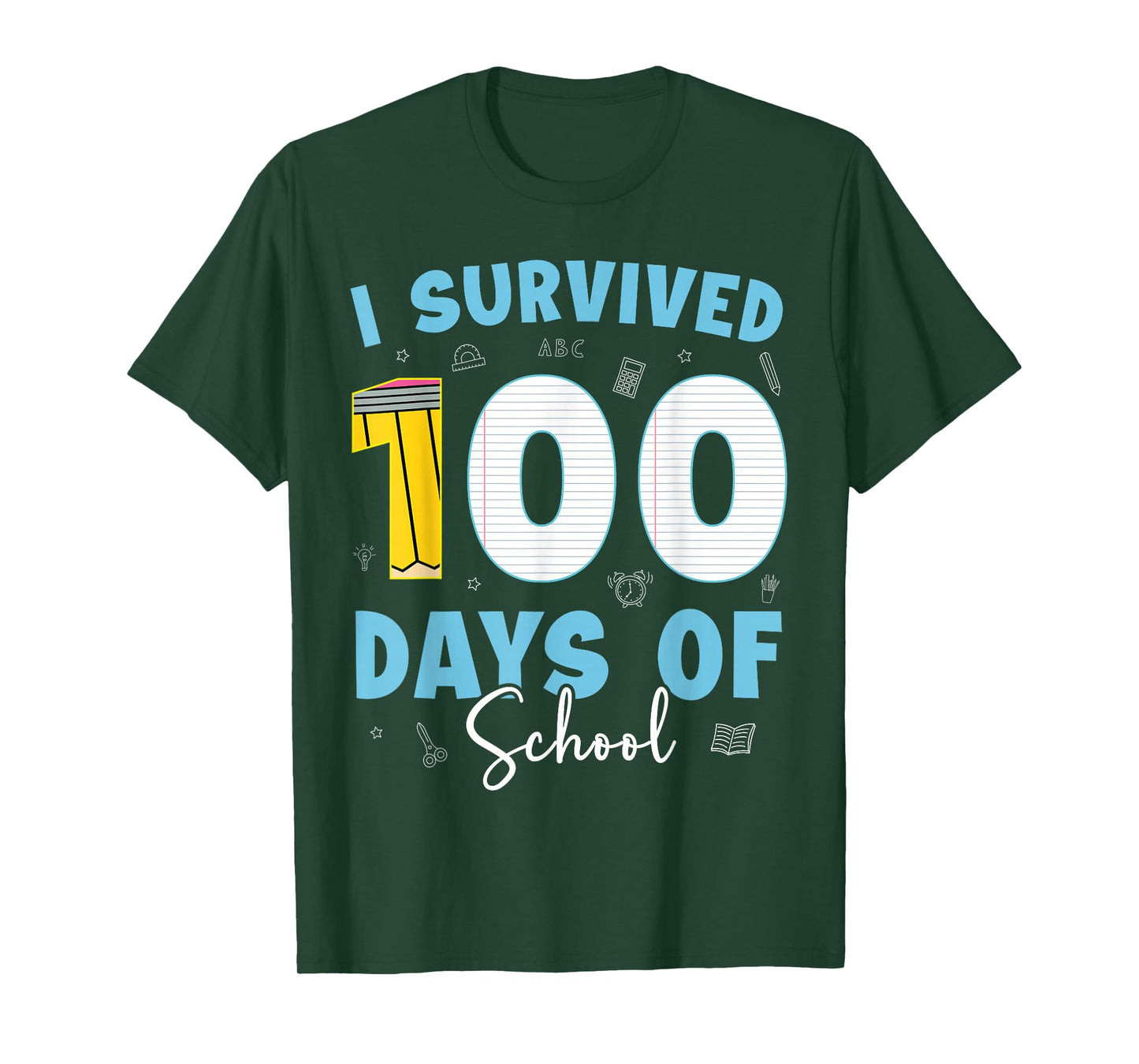 I Survived 100 Days of School Teachers Students 100th Day T-Shirt