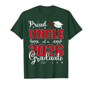 Proud Uncle of a Class of 2026 Graduate for Graduation T-Shirt