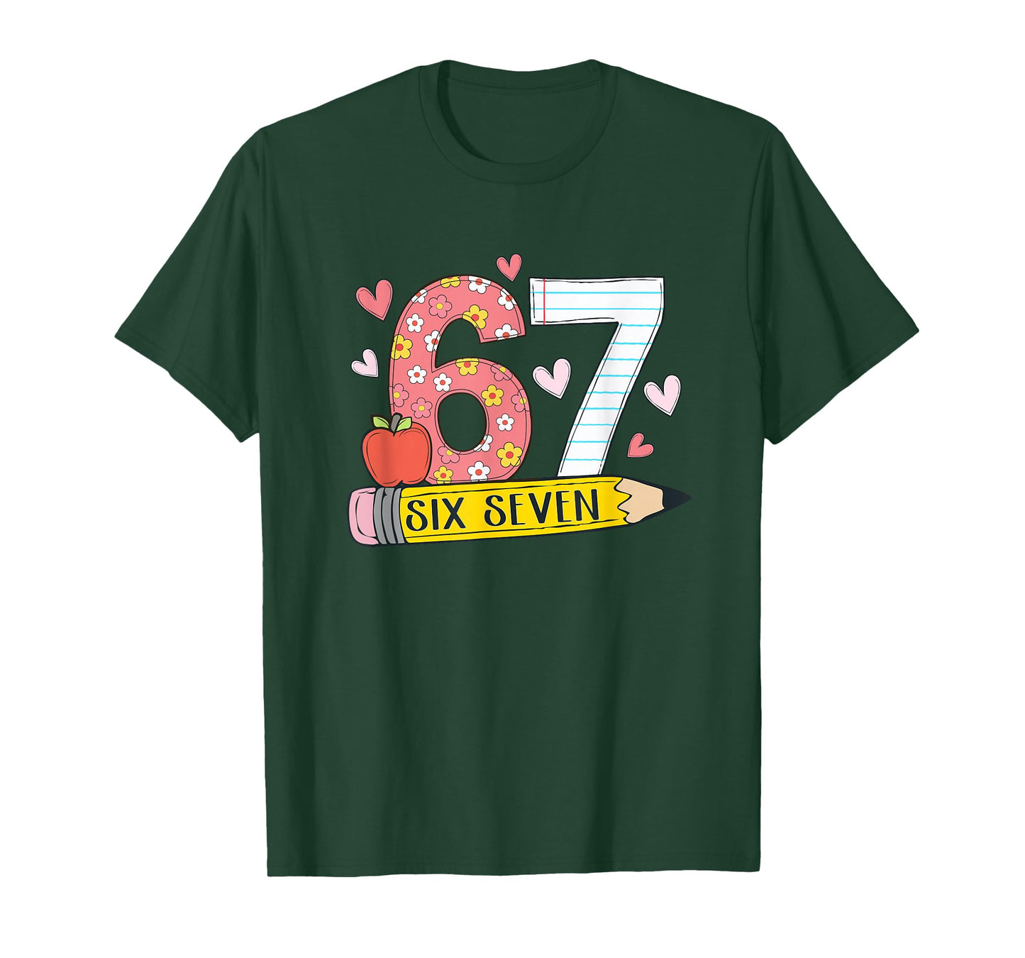 67 Shirt for Teachers 67 Meme Girls Women Teacher Six Seven T-Shirt
