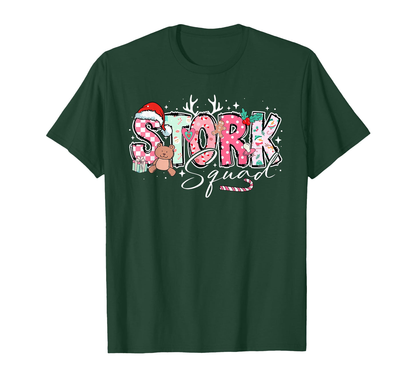 Stork Squad Labor and Delivery Nurse Christmas T-Shirt