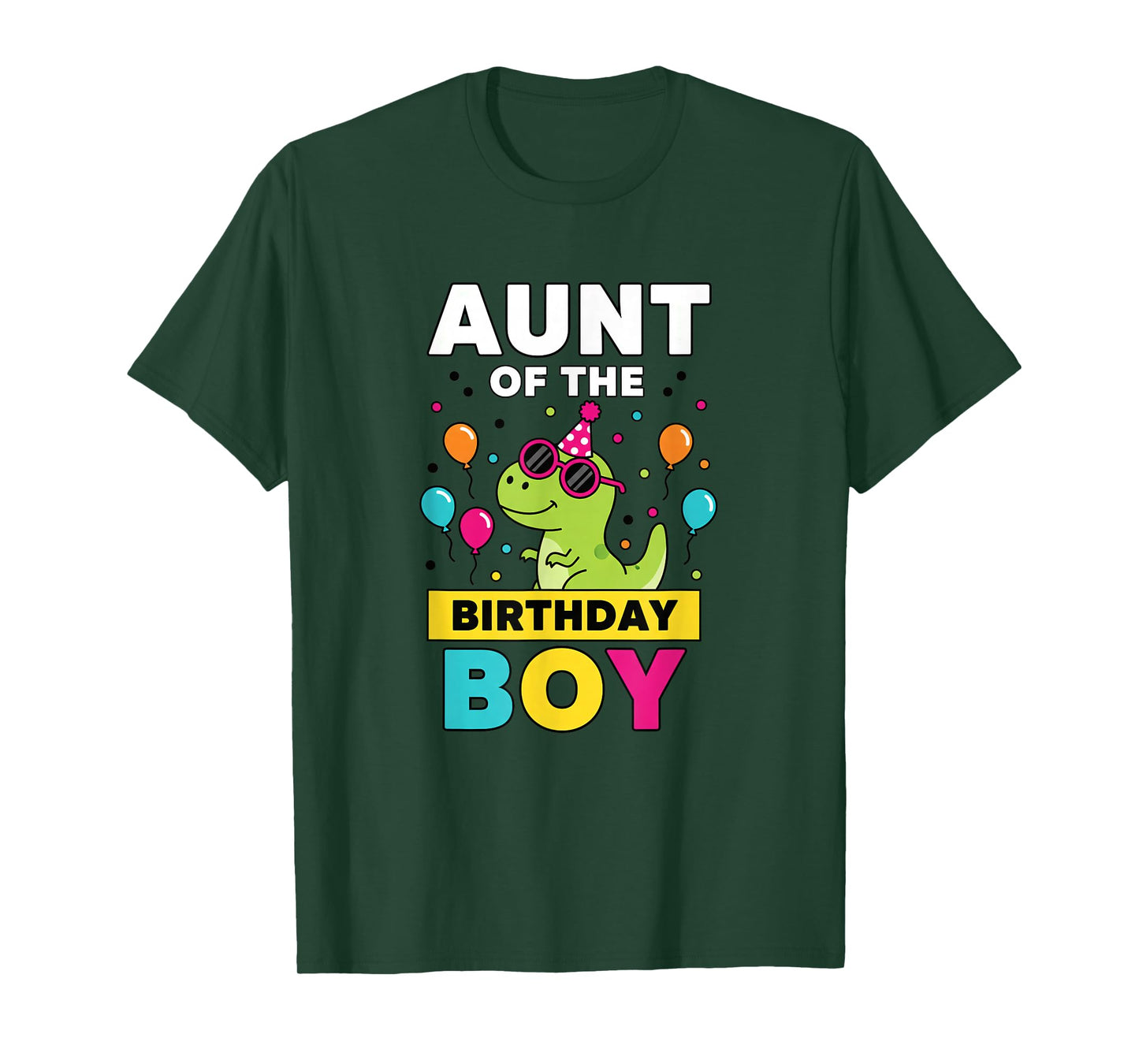 Aunt of The Birthday Boy Dinosaur Party T-Shirt