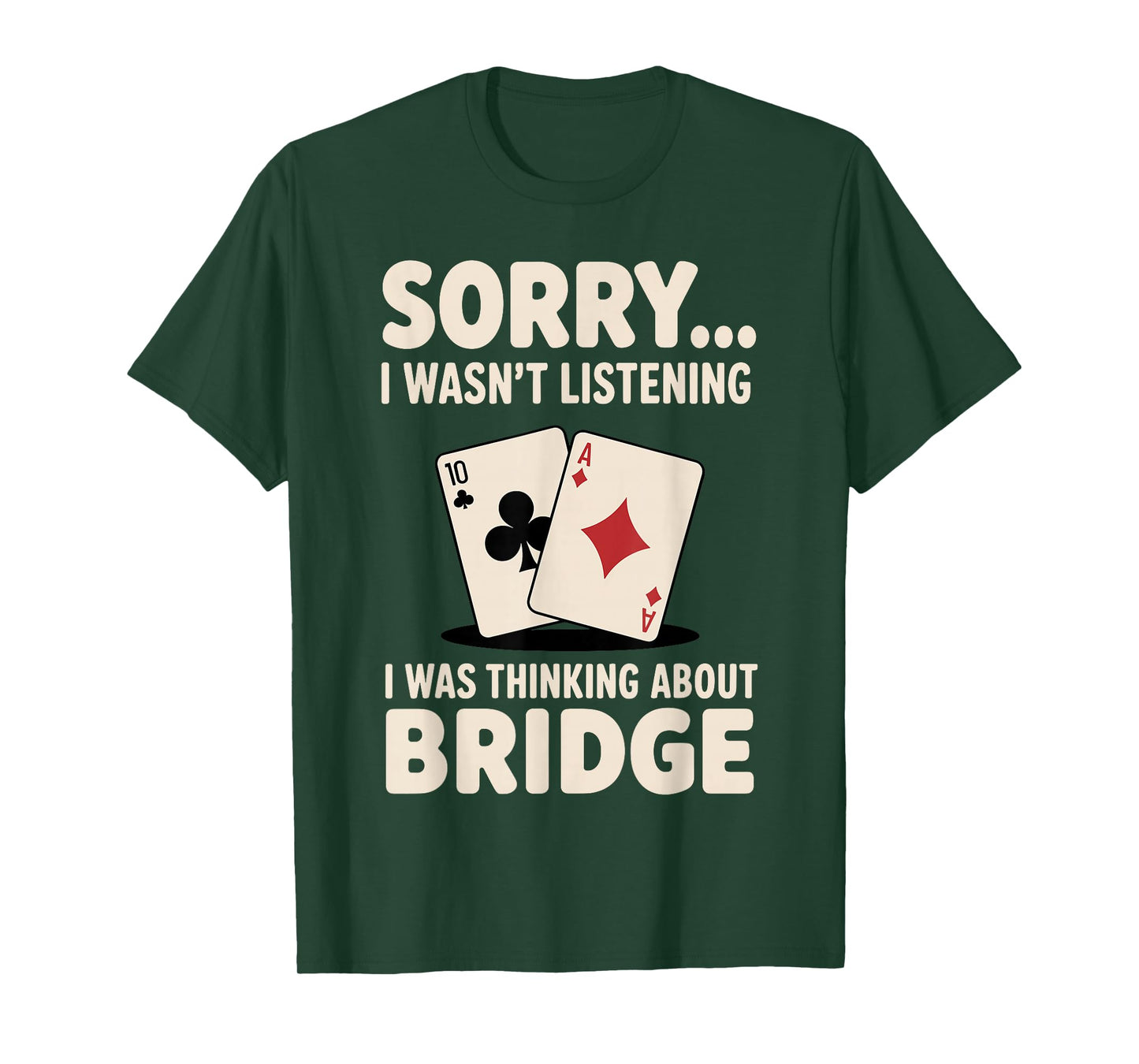 Cool Bridge Player Art for Men Women Card Game Player Bridge T-Shirt