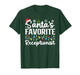 Santa's Favorite Receptionist Christmas Family Matching T-Shirt