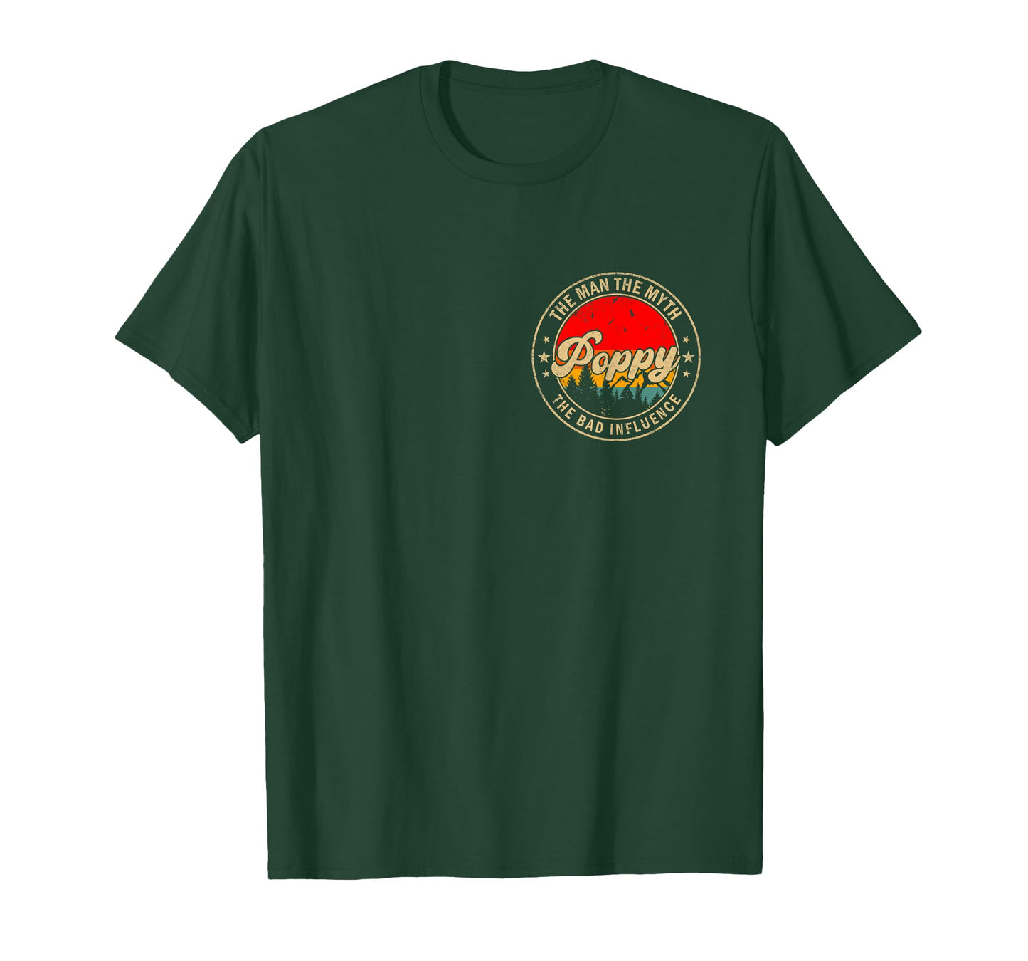 Poppy The Man The Myth The Bad Influence Vintage Retro T-Shirt