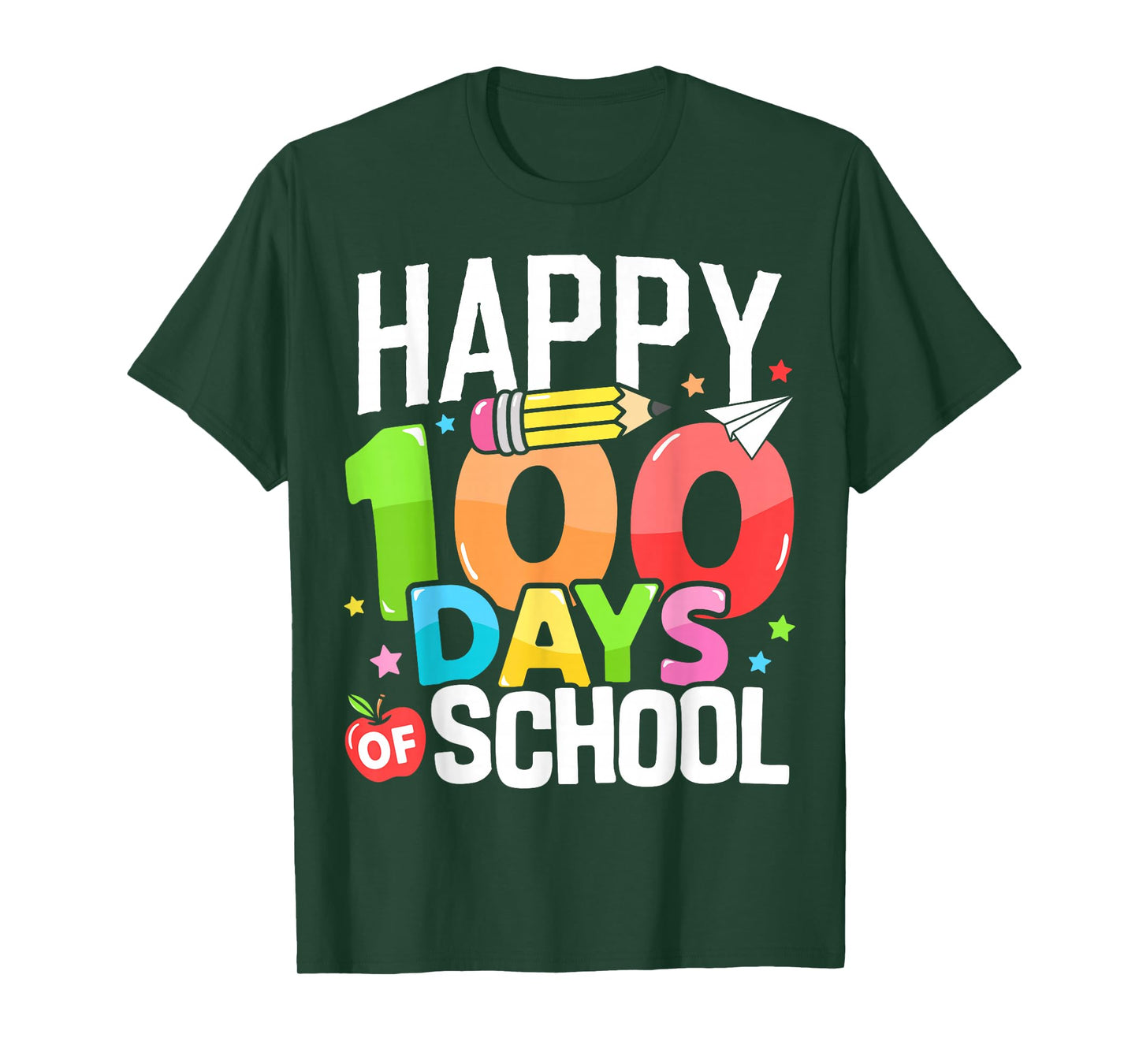 Happy 100 Days of School Teacher 100th Day of School Kids T-Shirt