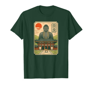 Nara Deer Japan Retro Todaiji Temple Japanese Kanji Souvenir T-Shirt