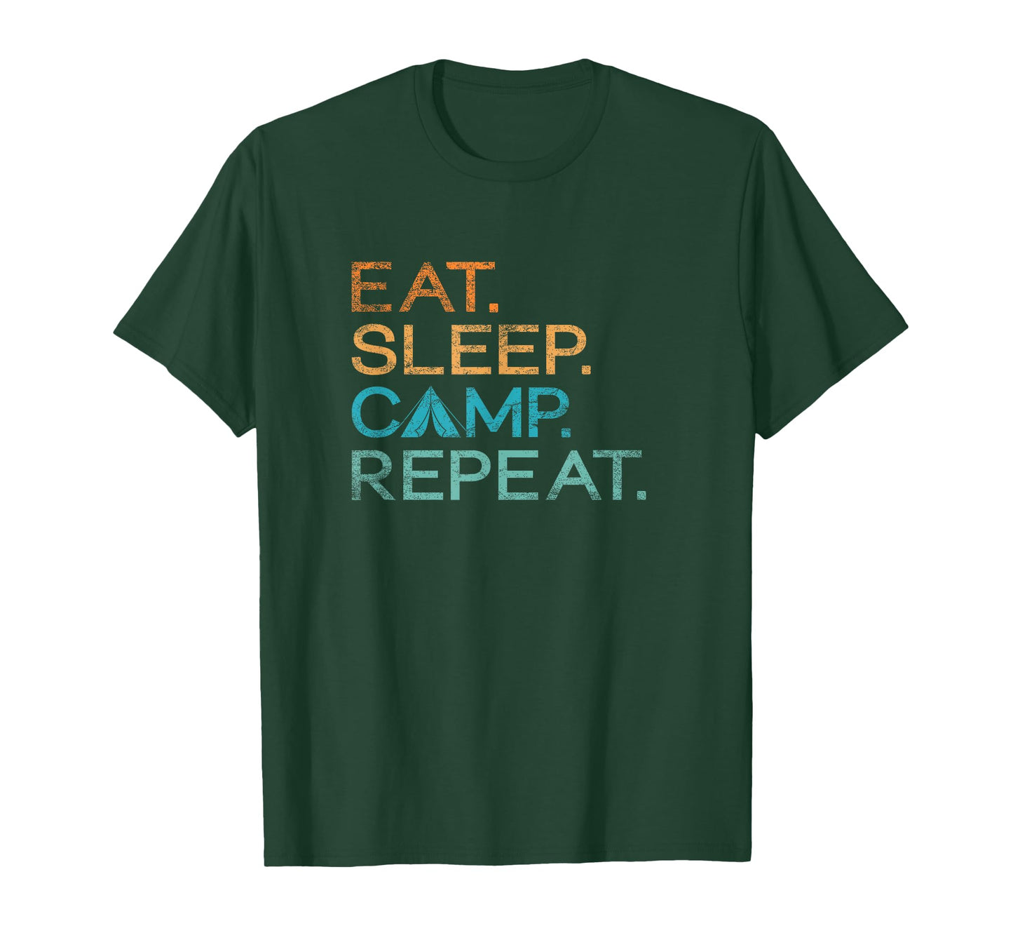 Retro Vintage Eat Sleep Camp Repeat Funny Camping T-Shirt