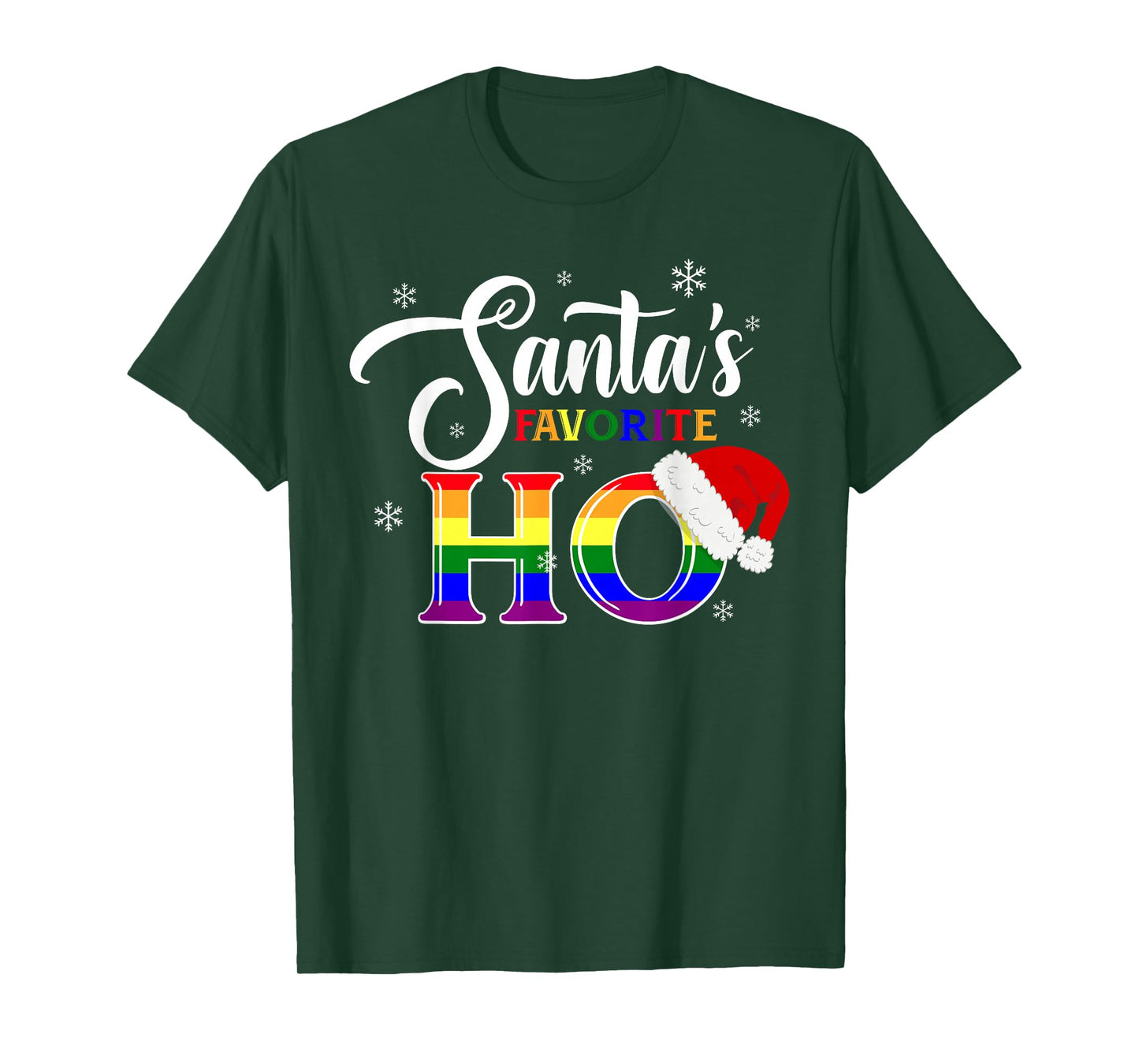 Ugly Sweater Christmas LGBT Gay Lesbian Santas Favorite Ho T-Shirt