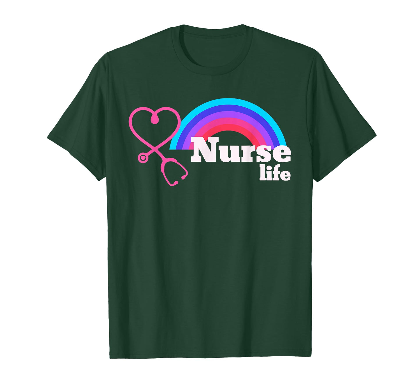 Registered Nurse Life Nursing Student RN LPN CNA Rainbow T-Shirt